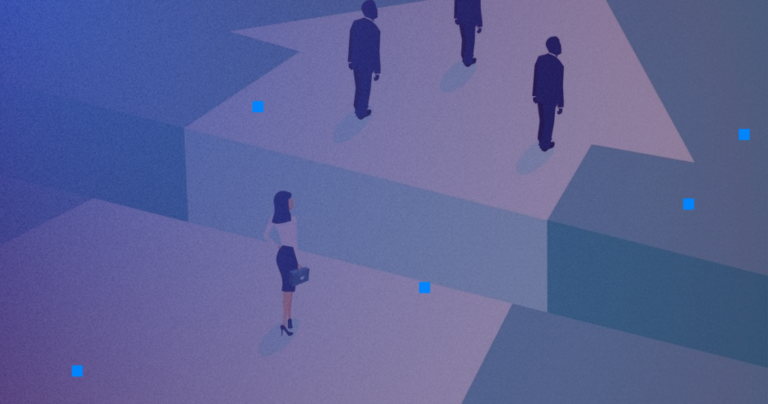 Gender pay gap purple overlay