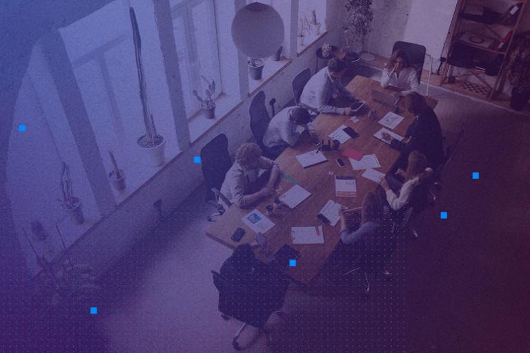 meeting room purple overlay